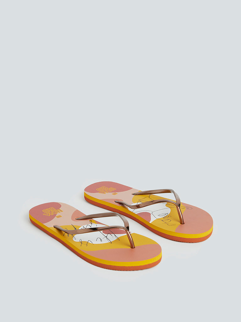 LUNA BLU Multicolour Colour Blocked Flip-Flops